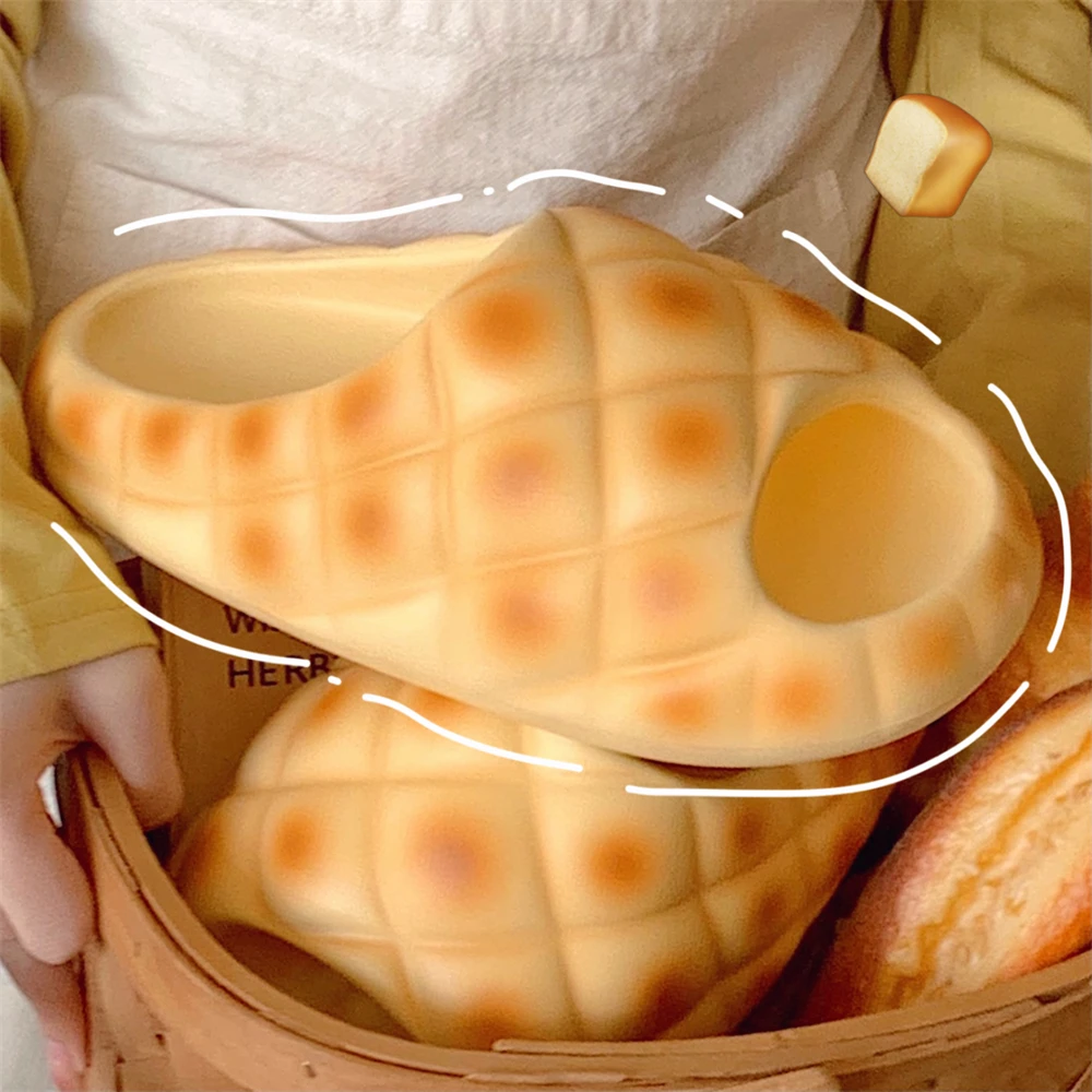 Fun EVA Thick Sole Cute Bread Slippers Home Anti Slip Soft House Slides Summer Fashion Cool Slippers for Women
Fun EVA Thick Sole Cute Bread Slippers Home Anti Slip Soft House Slides Summer Fashion Cool Slippers for Women