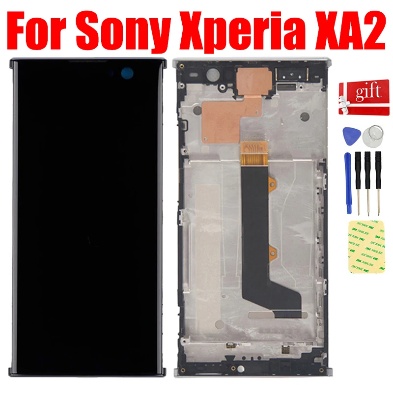 

For Sony Xperia XA2 H3113 H3123 H3133 H4113 H4133 LCD Display Screen Pantalla Matrix with Touch Digitizer Panel Assembly Frame