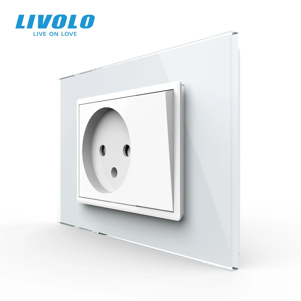 Livolo Israel Power Socket with 1key button switch ,cystal glass panel, AC 110~250V 16A Wall Power Israel Outlet
Livolo Israel Power Socket with 1key button switch ,cystal glass panel, AC 110~250V 16A Wall Power Israel Outlet