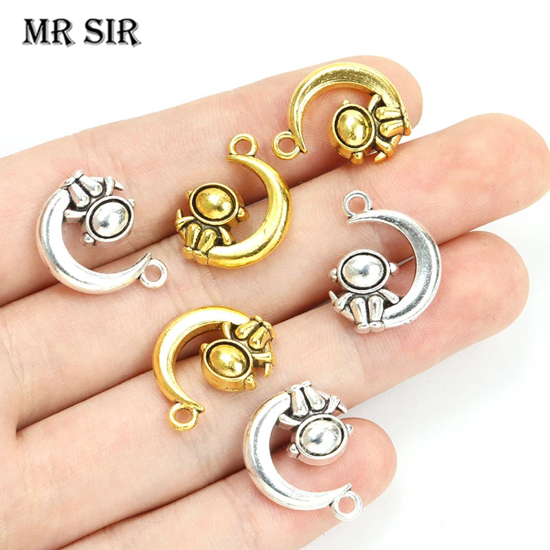 10pcs Antique Gold/Silver Color Astronauts Alloy Charm Moon Cosmonaut Pendant Jewelry Making Necklace Bracelet Accessories Craft
10pcs Antique Gold/Silver Color Astronauts Alloy Charm Moon Cosmonaut Pendant Jewelry Making Necklace Bracelet Accessories Craft