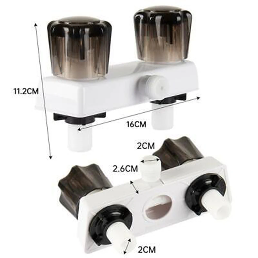 1Pcs 2-hole 4” Center To Center Installation RV Shower Faucet Interior Bath ABS Plastic Environmental Protection
1Pcs 2-hole 4” Center To Center Installation RV Shower Faucet Interior Bath ABS Plastic Environmental Protection