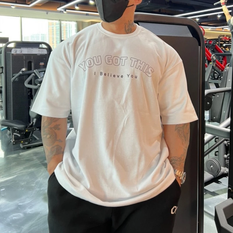 Korea Style 2022 T shirt Summer Mens Gym Bodybuilding Fitness Loose Casual Lifestyle Wear T-shirt Male Streetwear Hip-Hop Tshirt
Korea Style 2022 T shirt Summer Mens Gym Bodybuilding Fitness Loose Casual Lifestyle Wear T-shirt Male Streetwear Hip-Hop Tshirt