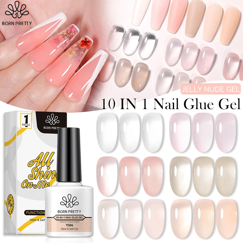 BORN PRETTY 10-In-1 Nail Glue Gel Nail Polish Transparent Clear Function UV Gel Soak Off Nail Art Gel Varnish 10ML Thickness
BORN PRETTY 10-In-1 Nail Glue Gel Nail Polish Transparent Clear Function UV Gel Soak Off Nail Art Gel Varnish 10ML Thickness