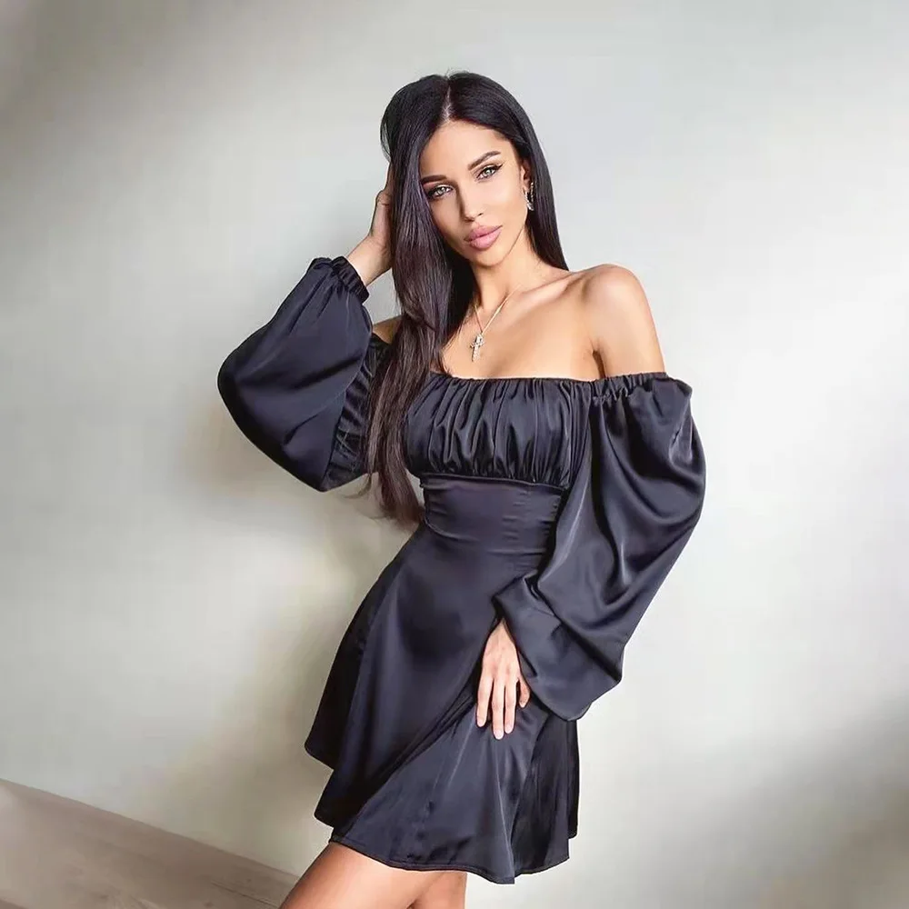 Женское платье с пышными рукавами, тонкое ТРАПЕЦИЕВИДНОЕ ПЛАТЬЕ с длинными рукавами и юбкой в европейском стиле, осень 2021 
Женское платье с пышными рукавами, тонкое ТРАПЕЦИЕВИДНОЕ ПЛАТЬЕ с длинными рукавами и юбкой в европейском стиле, осень 2021