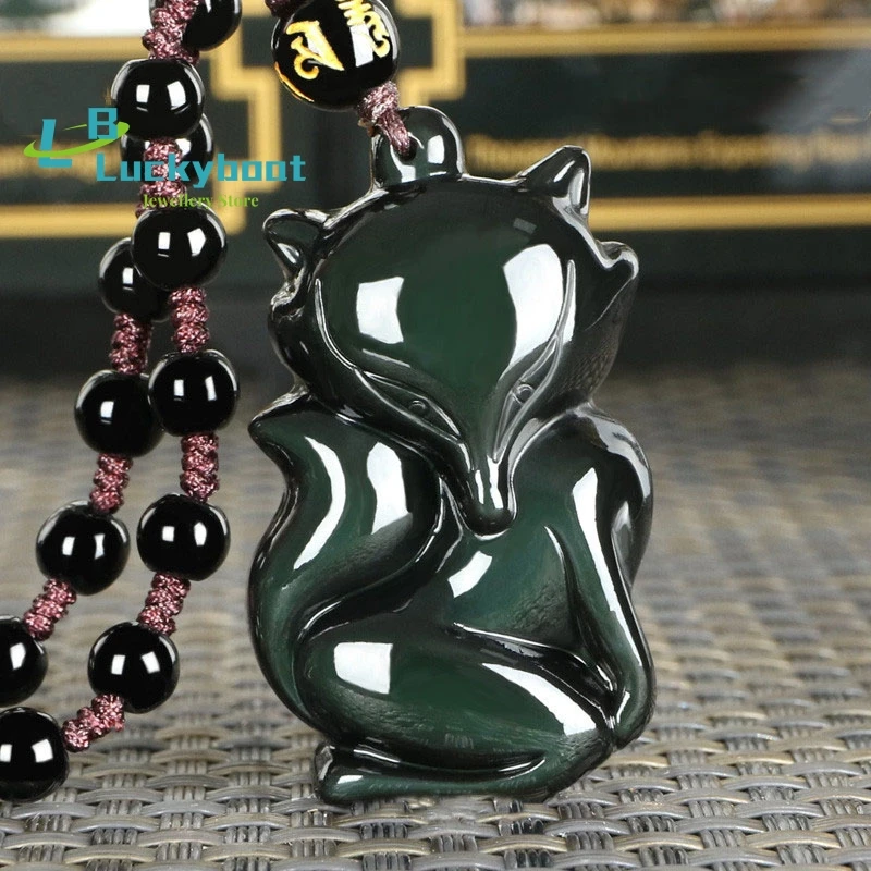 Natural Obsidian Pendant Jewelry Fine Jewelry Obsidian Coloured eye Fox Jade Pendant Necklace Jewelry
Natural Obsidian Pendant Jewelry Fine Jewelry Obsidian Coloured eye Fox Jade Pendant Necklace Jewelry