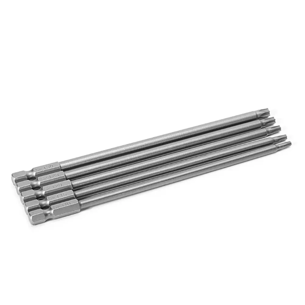 5Pcs Torx Screwdriver Bit 150mm T10-T30 Long Magnetic Torx Electric Screwdriver Drill Bits Kit For 1/ 4 Pneumatic Screwdrivers
5Pcs Torx Screwdriver Bit 150mm T10-T30 Long Magnetic Torx Electric Screwdriver Drill Bits Kit For 1/ 4 Pneumatic Screwdrivers
