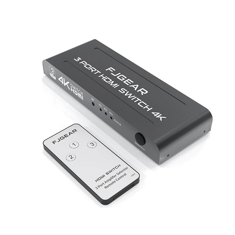 FJGEAR HDMI коммутатор 4K 3D HD видео коммутатор 3 в 1 3 вырезом 1 с пультом дистанционного управления
FJGEAR HDMI коммутатор 4K 3D HD видео коммутатор 3 в 1 3 вырезом 1 с пультом дистанционного управления