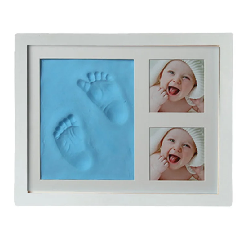 Baby's creative hand and foot printing mud picture frame set baby's hand and foot printing hand film white picture frame gift
Baby's creative hand and foot printing mud picture frame set baby's hand and foot printing hand film white picture frame gift