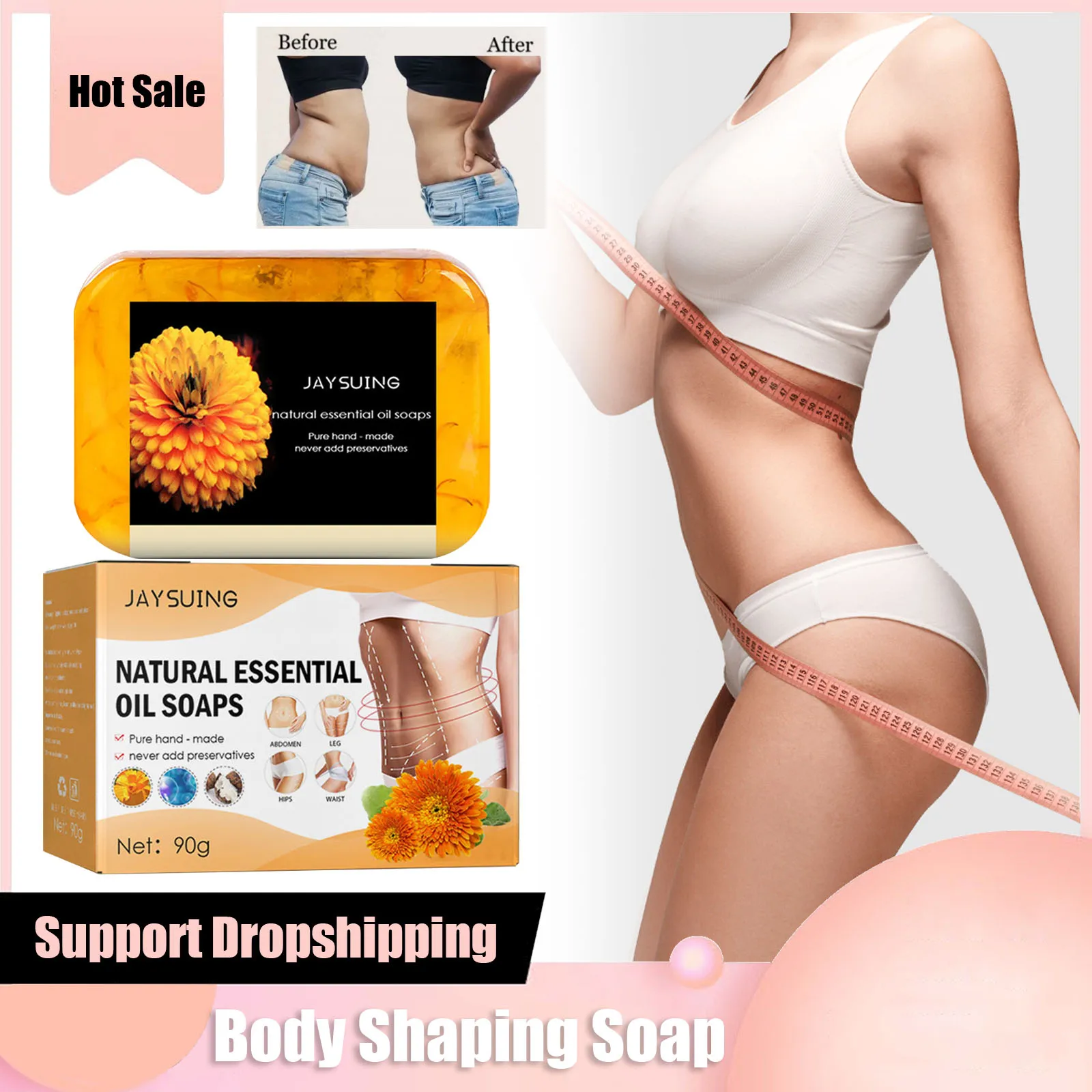 

Firming Body Shaping Soap Weight Loss Skin Moisturizing Deep Cleansing Anti Swelling Cellulite Slimming Fat Burning Soap 90g
