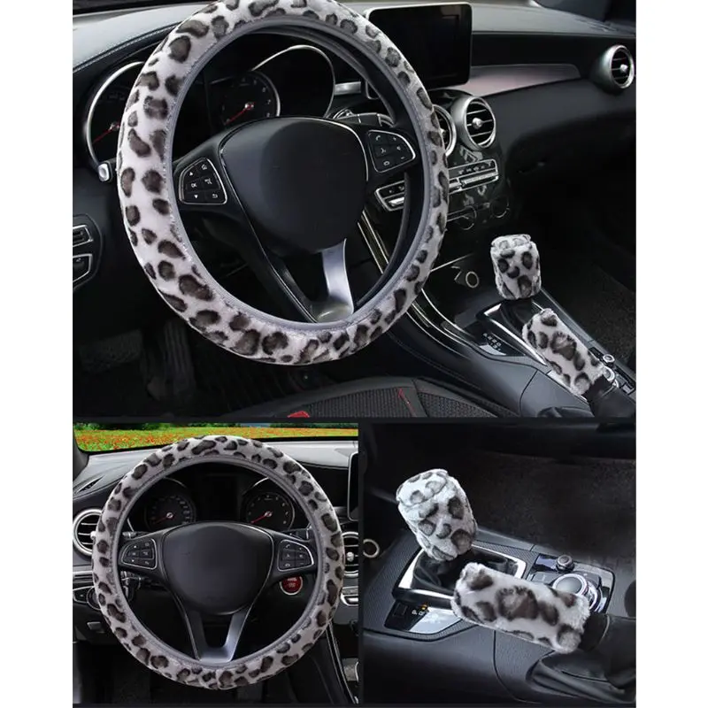 3Pcs 38cm Leopard Printed Steering Wheel Cover Hand Brake Gear Protective Cap For Car Accessories Fashion
3Pcs 38cm Leopard Printed Steering Wheel Cover Hand Brake Gear Protective Cap For Car Accessories Fashion
