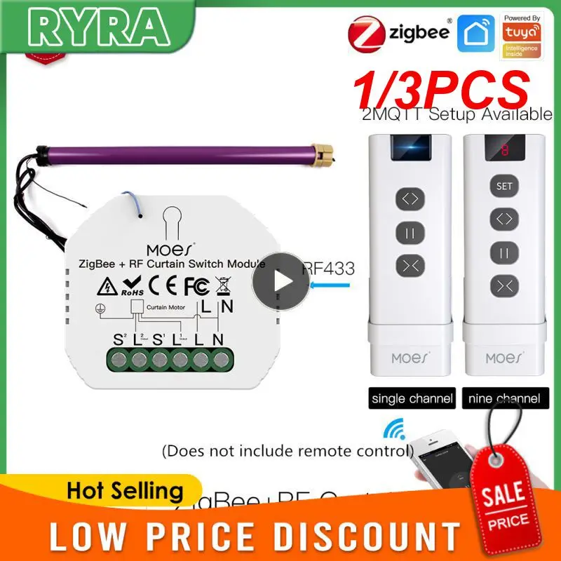 1/3PCS Smart RF433 Switch Module for Motorized Roller Shutter Blinds Motor 2MQTT Smart Life APP Alexa
1/3PCS Smart RF433 Switch Module for Motorized Roller Shutter Blinds Motor 2MQTT Smart Life APP Alexa