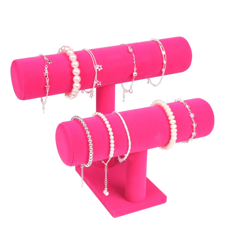 Rose Velvet Bracelet Display 2layers Chain Watch T-Bar Rack Jewelry Display Organizer Hard Display Stand Holder
Rose Velvet Bracelet Display 2layers Chain Watch T-Bar Rack Jewelry Display Organizer Hard Display Stand Holder
