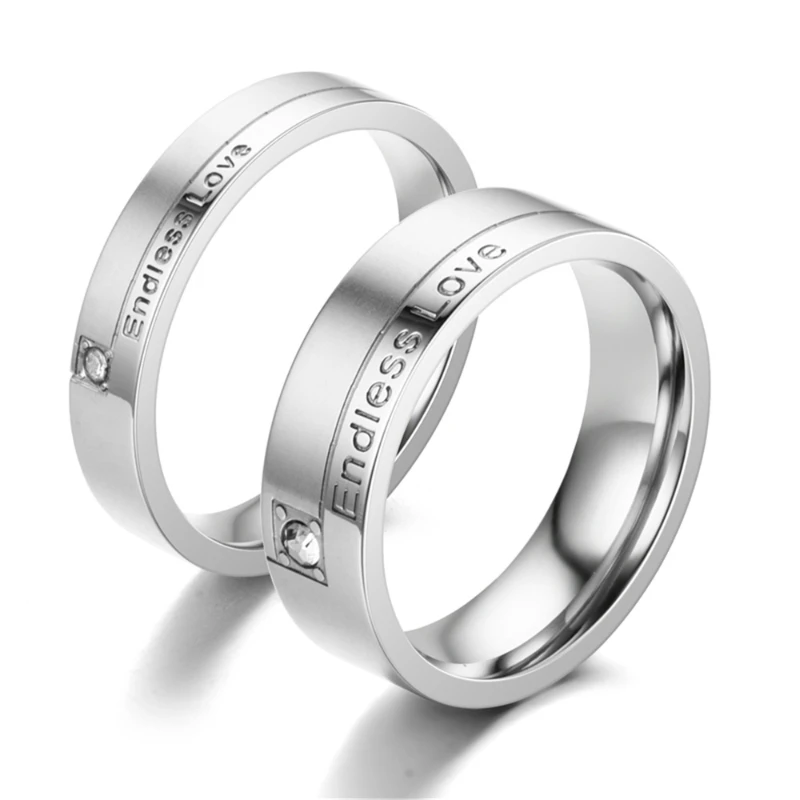 VOERYNT 4/6MM Silver Color Couple Ring Stainless Steel Zircon Rings for Women Men Wedding Bands lovers' Jewelry Gift
VOERYNT 4/6MM Silver Color Couple Ring Stainless Steel Zircon Rings for Women Men Wedding Bands lovers' Jewelry Gift