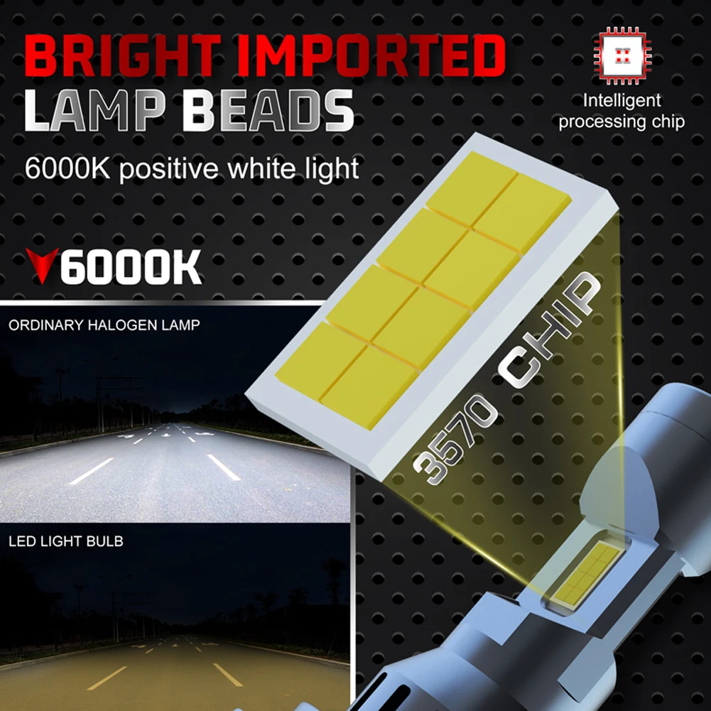 Headlight Bulbs LED Headlight Bulbs 3580 CSP High/Low Beam With Fan 6000K White 110W/pair 55W/bulb 6000K White
Headlight Bulbs LED Headlight Bulbs 3580 CSP High/Low Beam With Fan 6000K White 110W/pair 55W/bulb 6000K White