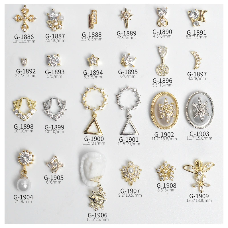 3pcs Nail Decorations Zircon Star Oval Ring Heart White Head Pearl Pendant Gold Silver Alloy For Nail Manicure Beauty
3pcs Nail Decorations Zircon Star Oval Ring Heart White Head Pearl Pendant Gold Silver Alloy For Nail Manicure Beauty