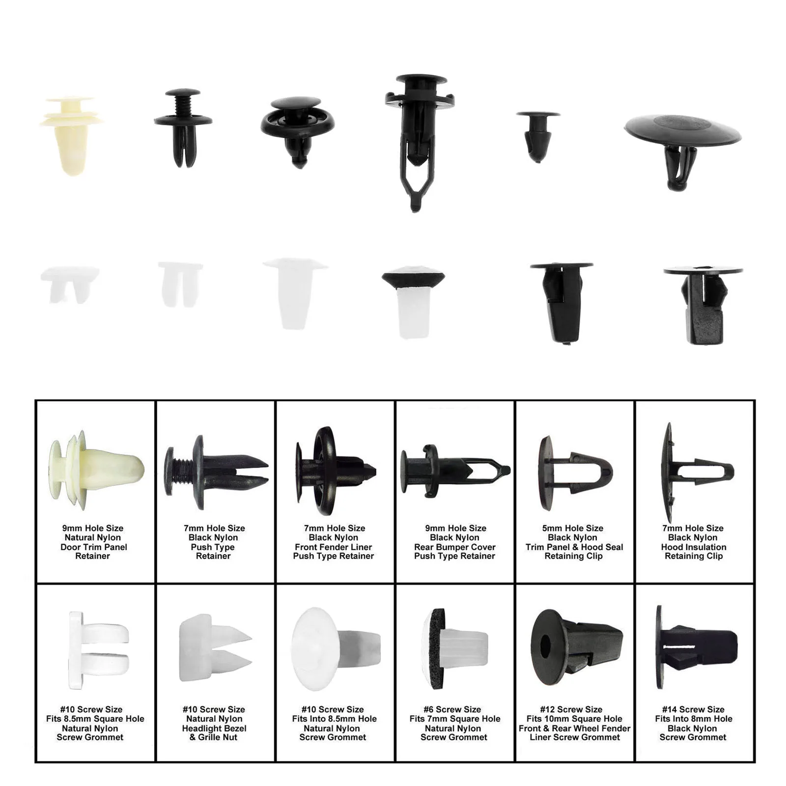 146Pcs Plastic Rivet Fastener Fender Door Hood Bumper Trim Panel Clip Body Retainer Assortment for Toyota Mazda Honda Mitsubishi
146Pcs Plastic Rivet Fastener Fender Door Hood Bumper Trim Panel Clip Body Retainer Assortment for Toyota Mazda Honda Mitsubishi