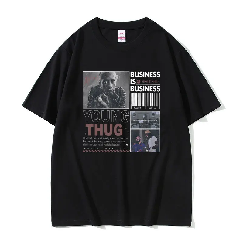 Rapper Young Thug Business Is Busines Album Graphics T-shirts Male Oversized Hip Hop Vintage T-shirt Men Women Pure Cotton Tees
Rapper Young Thug Business Is Busines Album Graphics T-shirts Male Oversized Hip Hop Vintage T-shirt Men Women Pure Cotton Tees