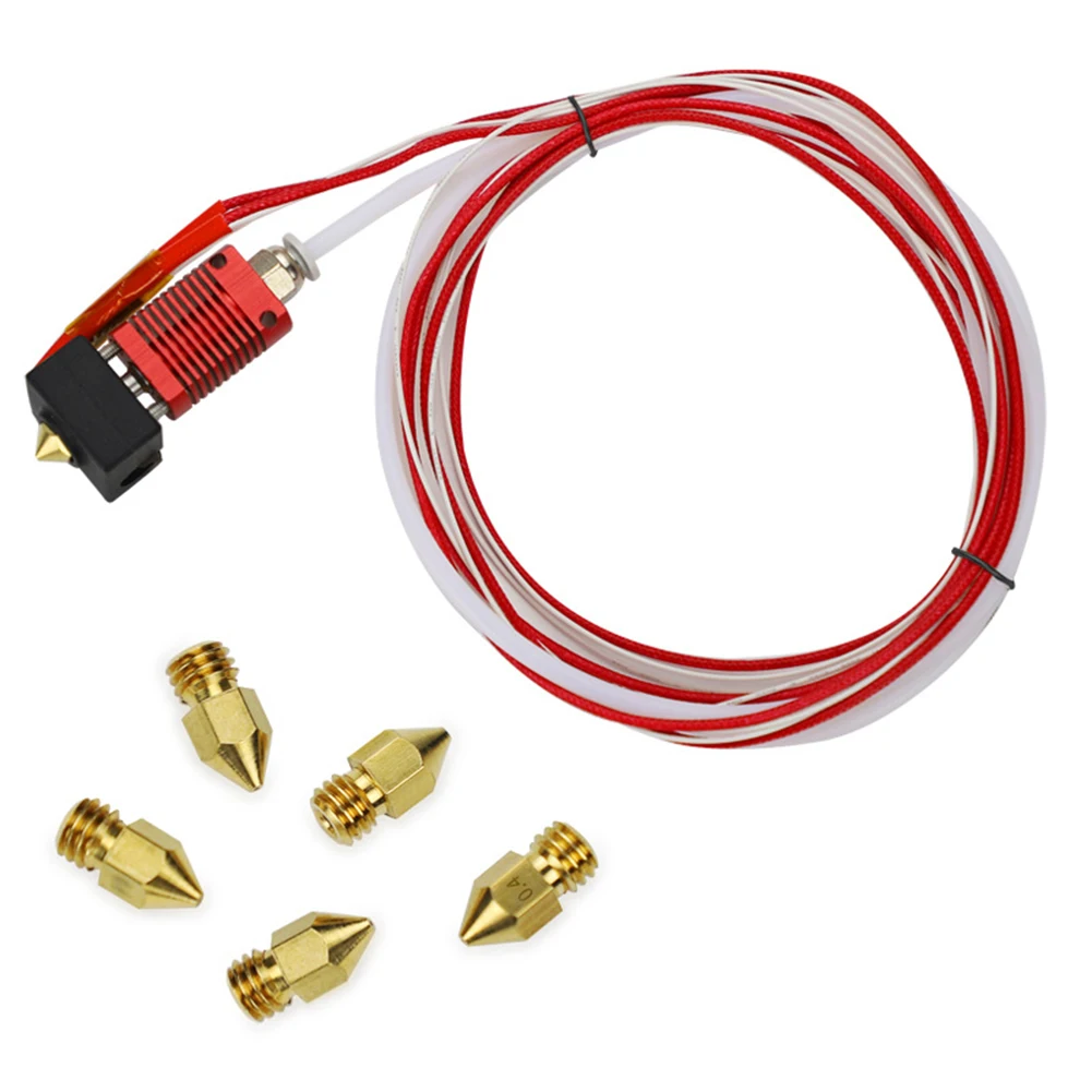 6Pcs Extruder Hotend Nozzle Kit 3D Printer Part Extruder 0.4mm Nozzle Hotend PTFE Tube for Creality Ender 3
6Pcs Extruder Hotend Nozzle Kit 3D Printer Part Extruder 0.4mm Nozzle Hotend PTFE Tube for Creality Ender 3