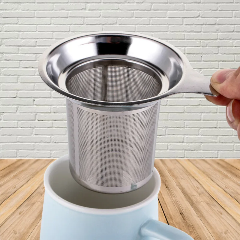 304 Stainless Steel Reusable Tea Infuser Tea Strainer Teapot Loose Tea Leaf Spice Tea Filter Kitchen Accessories Handle Clip
304 Stainless Steel Reusable Tea Infuser Tea Strainer Teapot Loose Tea Leaf Spice Tea Filter Kitchen Accessories Handle Clip