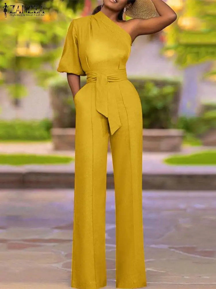 Rompers 2022 New Brand Women Off Shoulder Jumpsuit Casual Loose Solid Jumpsuits Overalls Wide Leg Pants ZANZEA Party Playsuits
Rompers 2022 New Brand Women Off Shoulder Jumpsuit Casual Loose Solid Jumpsuits Overalls Wide Leg Pants ZANZEA Party Playsuits