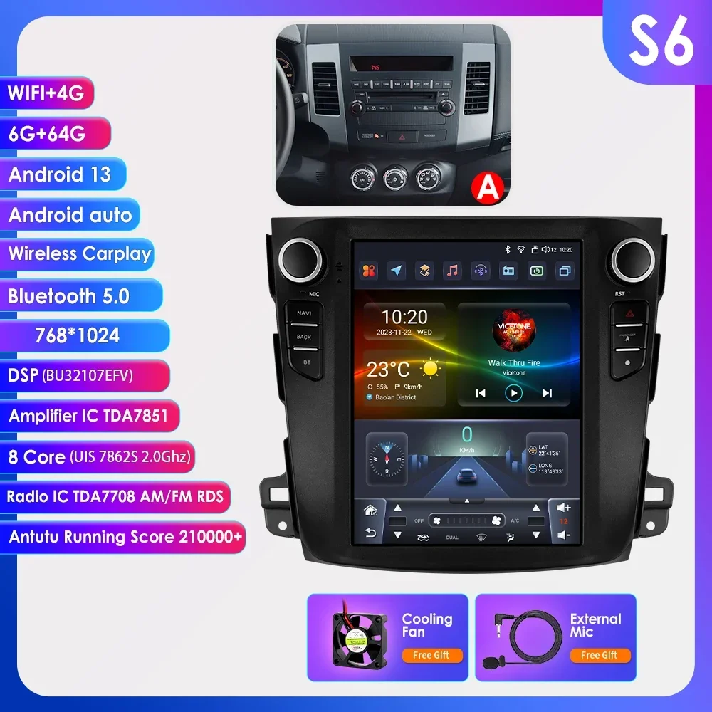 9,7 "Android 13 для Mitsubishi Outlander Xl 2 2008-2011, авторадио, мультимедийный плеер, 4G Carplay, GPS, Navi, стерео 7862, головное устройство 
9,7 "Android 13 для Mitsubishi Outlander Xl 2 2008-2011, авторадио, мультимедийный плеер, 4G Carplay, GPS, Navi, стерео 7862, головное устройство