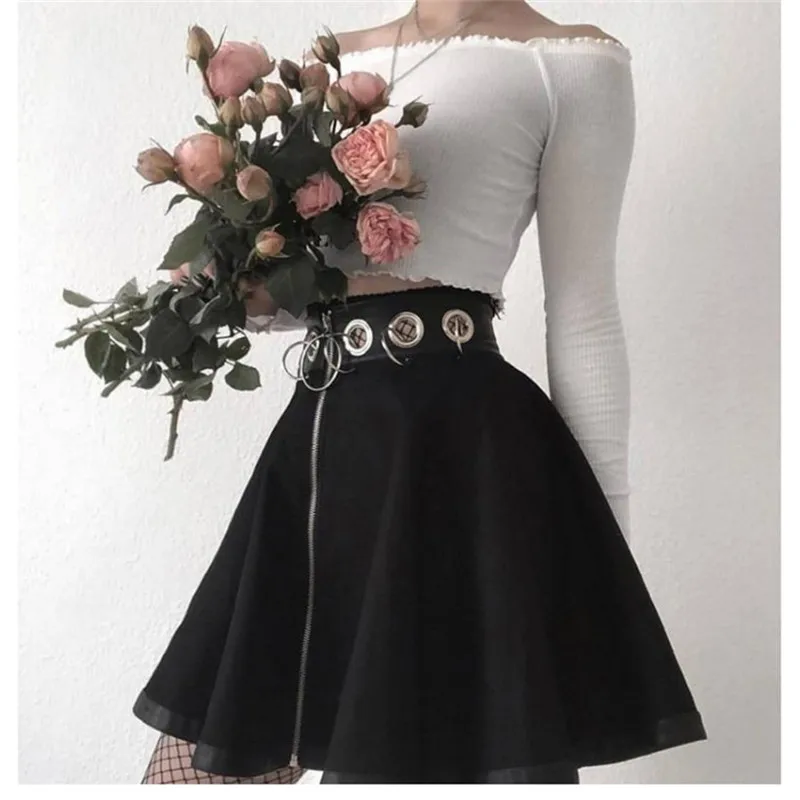 Dark Students Personality Hoop Hollow Stitching Zipper Skirts Gothic A-line Mini High Waist Black Streetwear Preppy Lolita Skirt
Dark Students Personality Hoop Hollow Stitching Zipper Skirts Gothic A-line Mini High Waist Black Streetwear Preppy Lolita Skirt