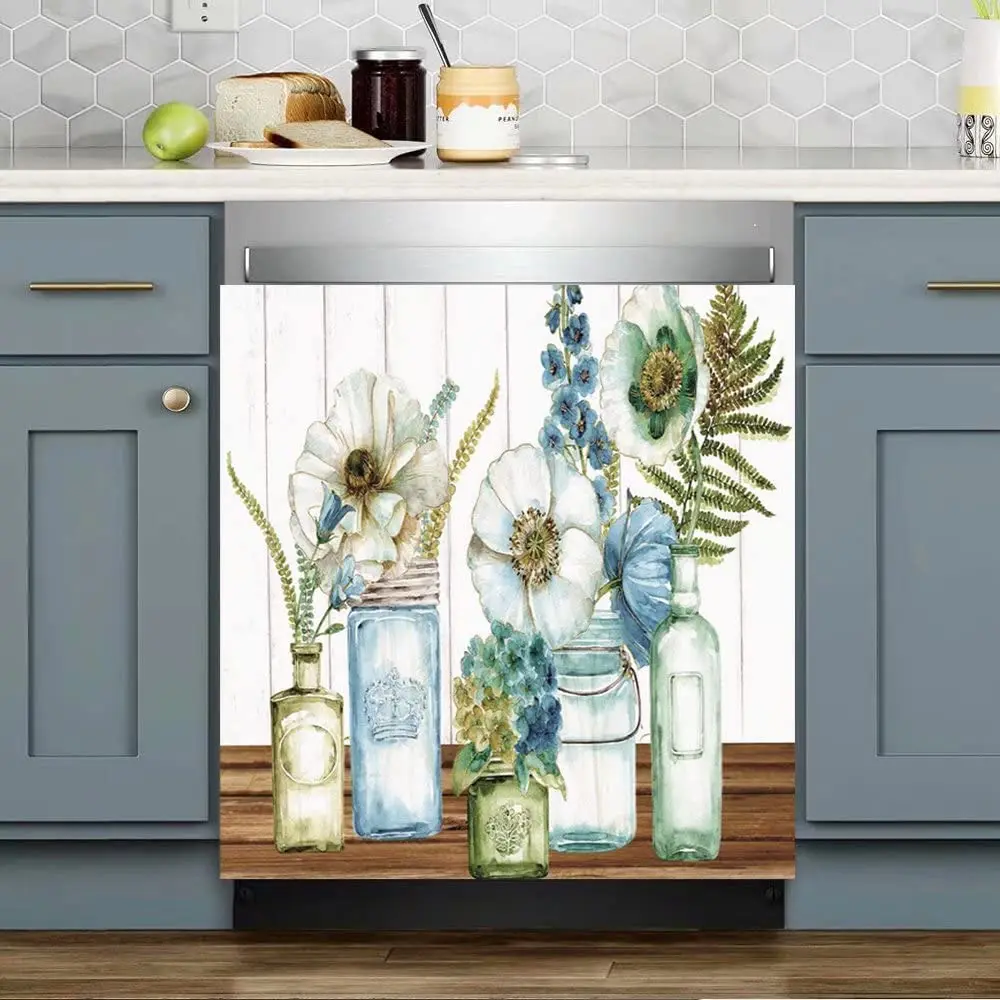 Kitchen Decorative Dishwasher Magnet Cover Oil Flower Decal for Refrigerator Vintage Wood Fridge Magnetic Sticker,Floral Dishwas
Kitchen Decorative Dishwasher Magnet Cover Oil Flower Decal for Refrigerator Vintage Wood Fridge Magnetic Sticker,Floral Dishwas