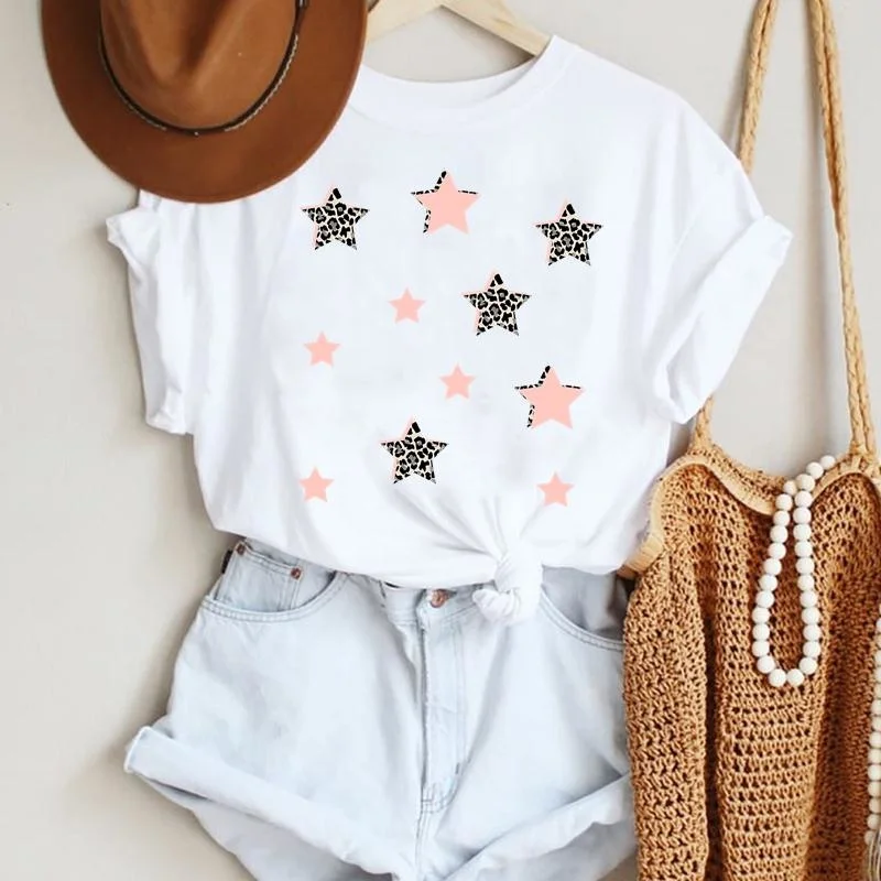 Women Cartoon Leopard Star Love Letter Trend 90s Fashion Summer Lady Print Tee Graphic T Top Female Tshirts Clothes T-Shirt
Women Cartoon Leopard Star Love Letter Trend 90s Fashion Summer Lady Print Tee Graphic T Top Female Tshirts Clothes T-Shirt