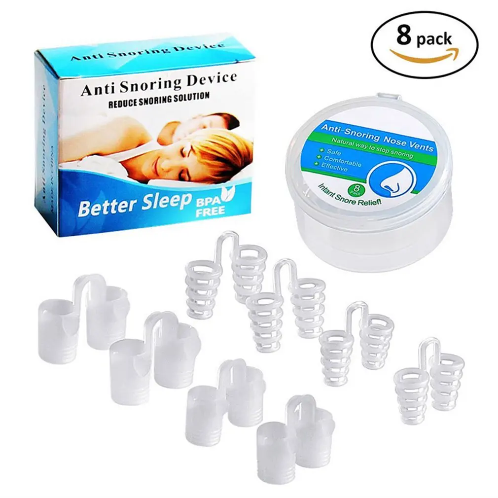 8pcs Stop Snoring Nose Vents Clip Anti Snore Sleep Apnea Nasal Dilators Device Silicone Mini Snoring Clip
8pcs Stop Snoring Nose Vents Clip Anti Snore Sleep Apnea Nasal Dilators Device Silicone Mini Snoring Clip