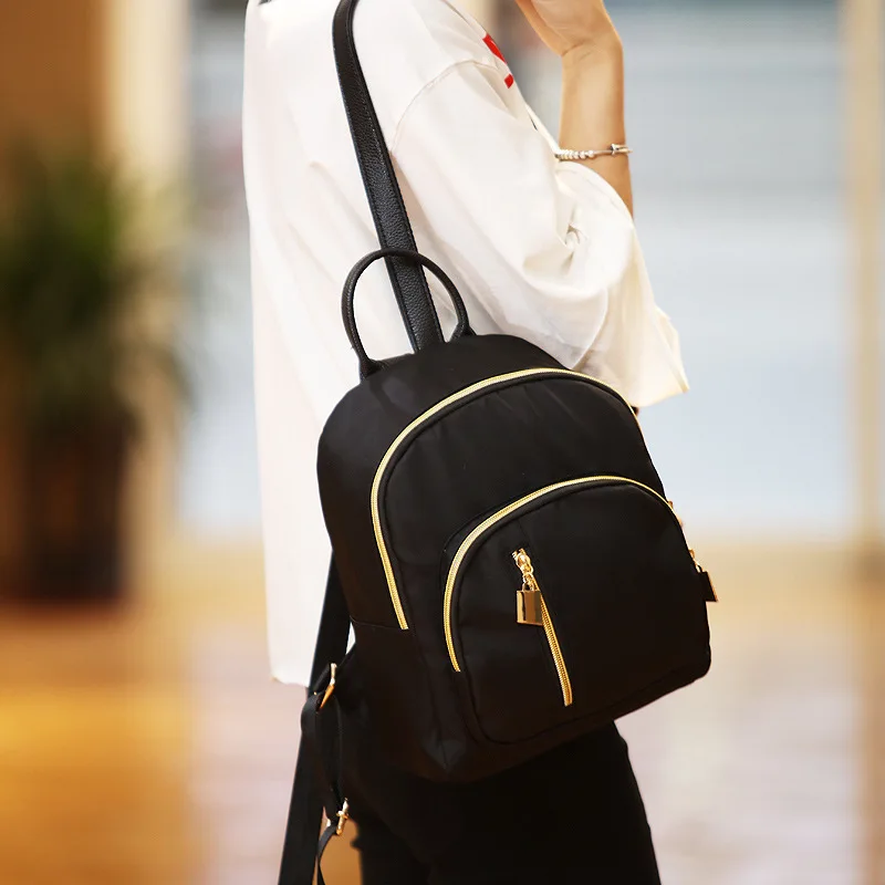 Female Backpack Large Capacity Anti-Theft Backpack Simple Black Bags For Women Girls Travel Rucksack Soft Nylon Shoulder Bag
Female Backpack Large Capacity Anti-Theft Backpack Simple Black Bags For Women Girls Travel Rucksack Soft Nylon Shoulder Bag