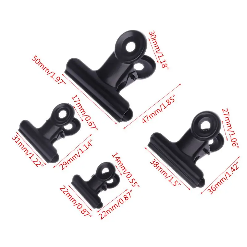 P82C 5 Pcs Bulldog Letter Clips Stainless Steel Black Metal Paper File Binder Clip Stationary Office Supplies
P82C 5 Pcs Bulldog Letter Clips Stainless Steel Black Metal Paper File Binder Clip Stationary Office Supplies
