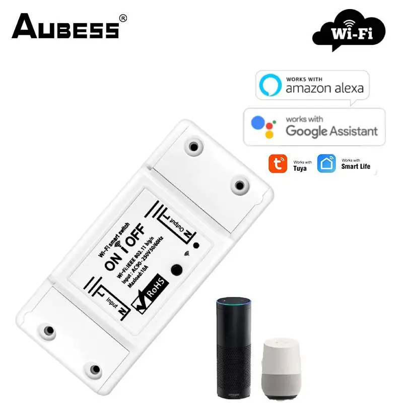 Универсальный таймер-выключатель Aubess, дистанционное управление через приложение, работает с Alexa Google Home, Wi-Fi, 5 шт. 
Универсальный таймер-выключатель Aubess, дистанционное управление через приложение, работает с Alexa Google Home, Wi-Fi, 5 шт.