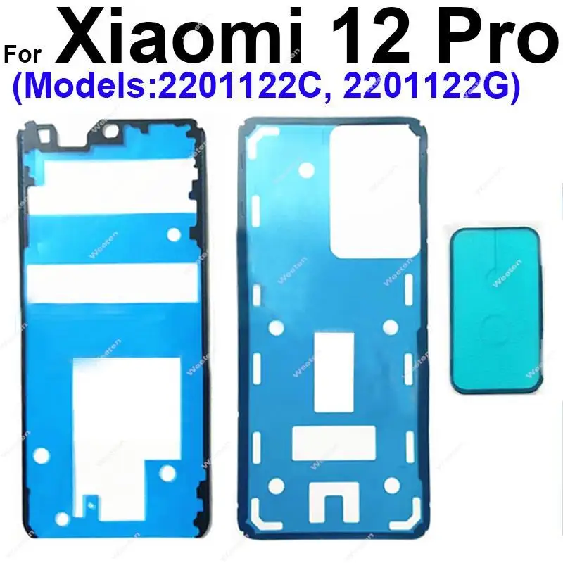 

For Xiaomi 12 Pro 12pro Front LCD Screen Back Battery Housing Cover Adhesive Sticker with Rear Camera Adhesive Glue Parts