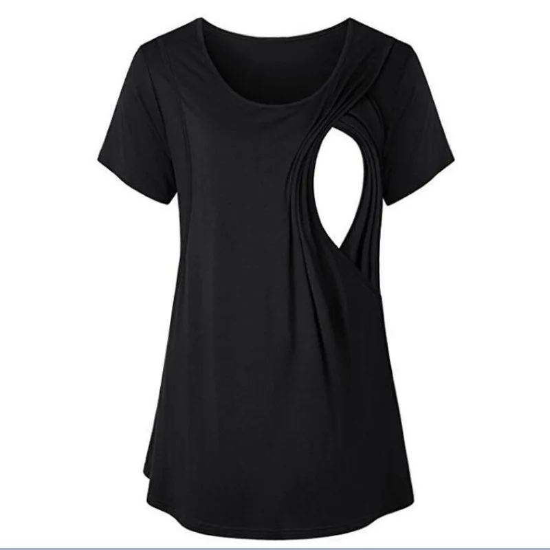 Maternity Clothes Summer O-Neck Solid Short Sleeve T-Shirt Tops Breastfeeding Pregnant Woman Nursing Blouse
Maternity Clothes Summer O-Neck Solid Short Sleeve T-Shirt Tops Breastfeeding Pregnant Woman Nursing Blouse