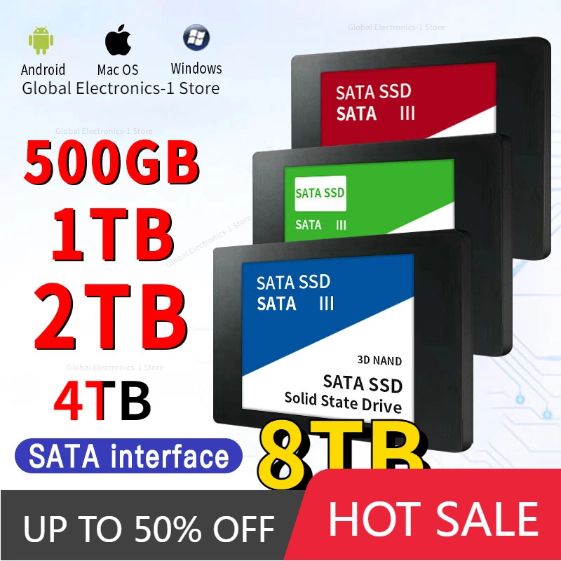 8TB High-Speed Solid State Drive SSD SATA SSD HDD 2.5'' Disk SATAIII 500GB SSD Internal Solid State Drive For laptop Desktop
8TB High-Speed Solid State Drive SSD SATA SSD HDD 2.5'' Disk SATAIII 500GB SSD Internal Solid State Drive For laptop Desktop