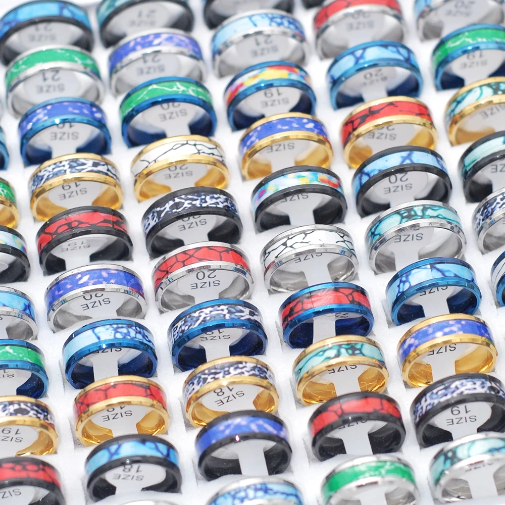 Bulk Wholesale 30/50pcs Top Fashion Band Stainless Steel Rings For Men Women Wedding Party Gifts Punk Rock Jewelry Accessories
Bulk Wholesale 30/50pcs Top Fashion Band Stainless Steel Rings For Men Women Wedding Party Gifts Punk Rock Jewelry Accessories