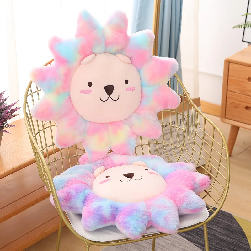 One Piece Lion Sunflower Cushion Colourful Rabbit-fur Backrest Cotton Fullfil Soft Plush High Quality Gifts For Friends
One Piece Lion Sunflower Cushion Colourful Rabbit-fur Backrest Cotton Fullfil Soft Plush High Quality Gifts For Friends