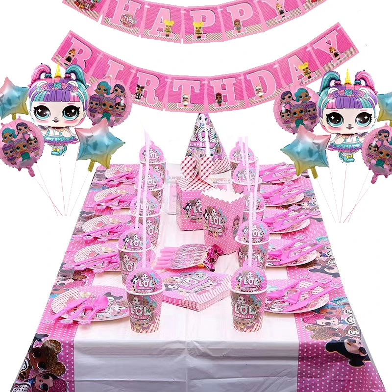 Surprise Doll Theme Birthday Party Decoration Paper Cup Dinner Plate Tablecloth Kids Party Supplies Birthday Venue Arrangement
Surprise Doll Theme Birthday Party Decoration Paper Cup Dinner Plate Tablecloth Kids Party Supplies Birthday Venue Arrangement