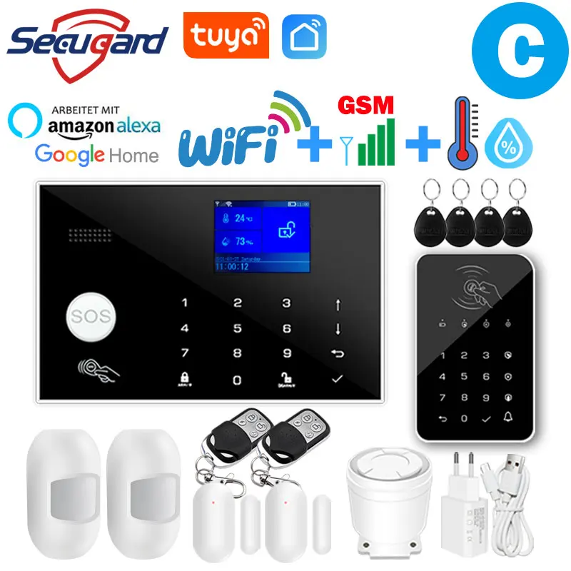 Сигнализация SECUGARD Tuya Wi-Fi GSM 
Сигнализация SECUGARD Tuya Wi-Fi GSM