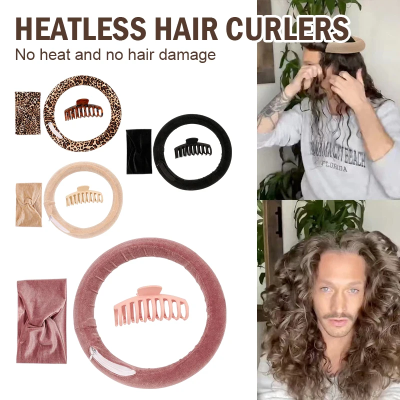 Heatless Round Hair Curler Rollers Set No Heat Curling Iron Headband Lazy Wave Curler & Hair Clip & Hair Headband Hairstyle Tool
Heatless Round Hair Curler Rollers Set No Heat Curling Iron Headband Lazy Wave Curler & Hair Clip & Hair Headband Hairstyle Tool