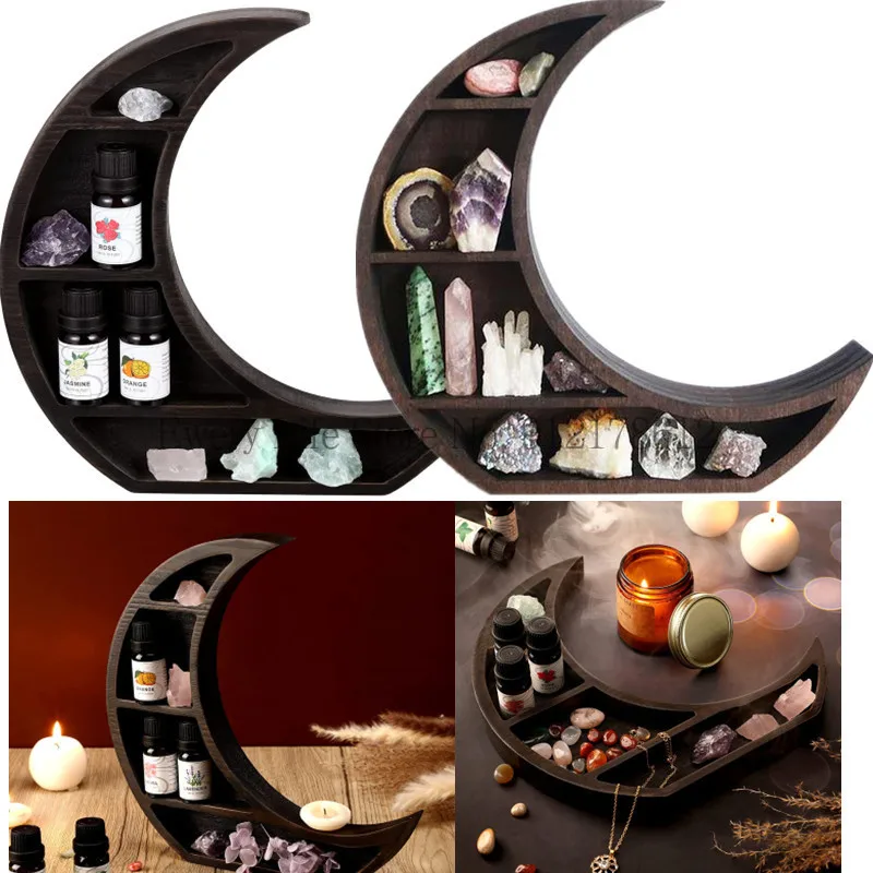 Настенная деревянная полка с кристаллами и эфирным маслом
Настенная деревянная полка с кристаллами и эфирным маслом