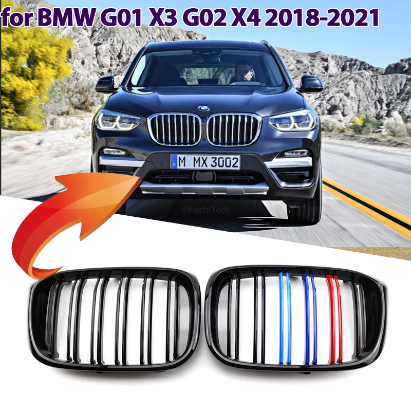 High Quality Front Kidney Grille For BMW G01 X3 G02 X4 2018-21 Double Slat Line Glossy Black Racing GrillAccessories
High Quality Front Kidney Grille For BMW G01 X3 G02 X4 2018-21 Double Slat Line Glossy Black Racing GrillAccessories