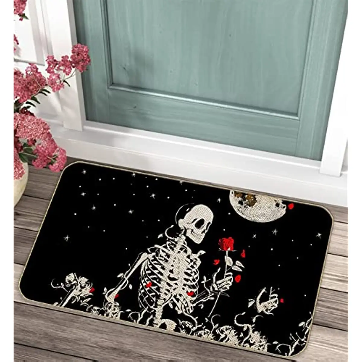 Durable Skull Kiss Bath Mat Gothic Skull Entrance Door Mat Skeleton for Girls Room Entrance, Skull Lover Gift, Love Doormat
Durable Skull Kiss Bath Mat Gothic Skull Entrance Door Mat Skeleton for Girls Room Entrance, Skull Lover Gift, Love Doormat