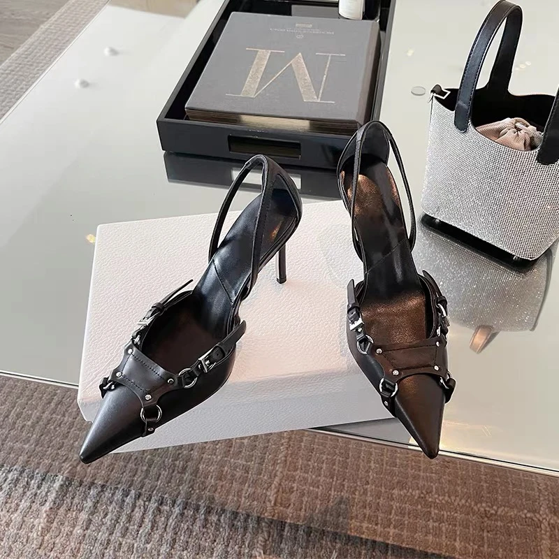 Heeled Sandals Shallow Mouth Comfort Shoes for Women Large Size Black Lace Up Girls Clear Pointed Stiletto High chaussure femme
Heeled Sandals Shallow Mouth Comfort Shoes for Women Large Size Black Lace Up Girls Clear Pointed Stiletto High chaussure femme