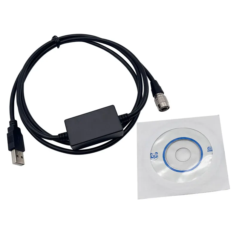

Download Data USB Cable Compatible for Pentax Total Stations 6 Pins With 1 CD USB Driver Software