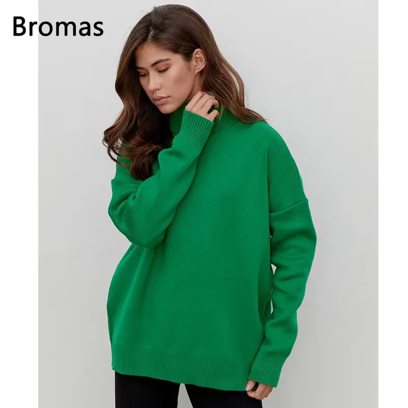 Fashion Women's Sweater Solid Turtleneck Pullover Autumn Winter Loose Thick Warm Knitted Sweater for Women
Fashion Women's Sweater Solid Turtleneck Pullover Autumn Winter Loose Thick Warm Knitted Sweater for Women