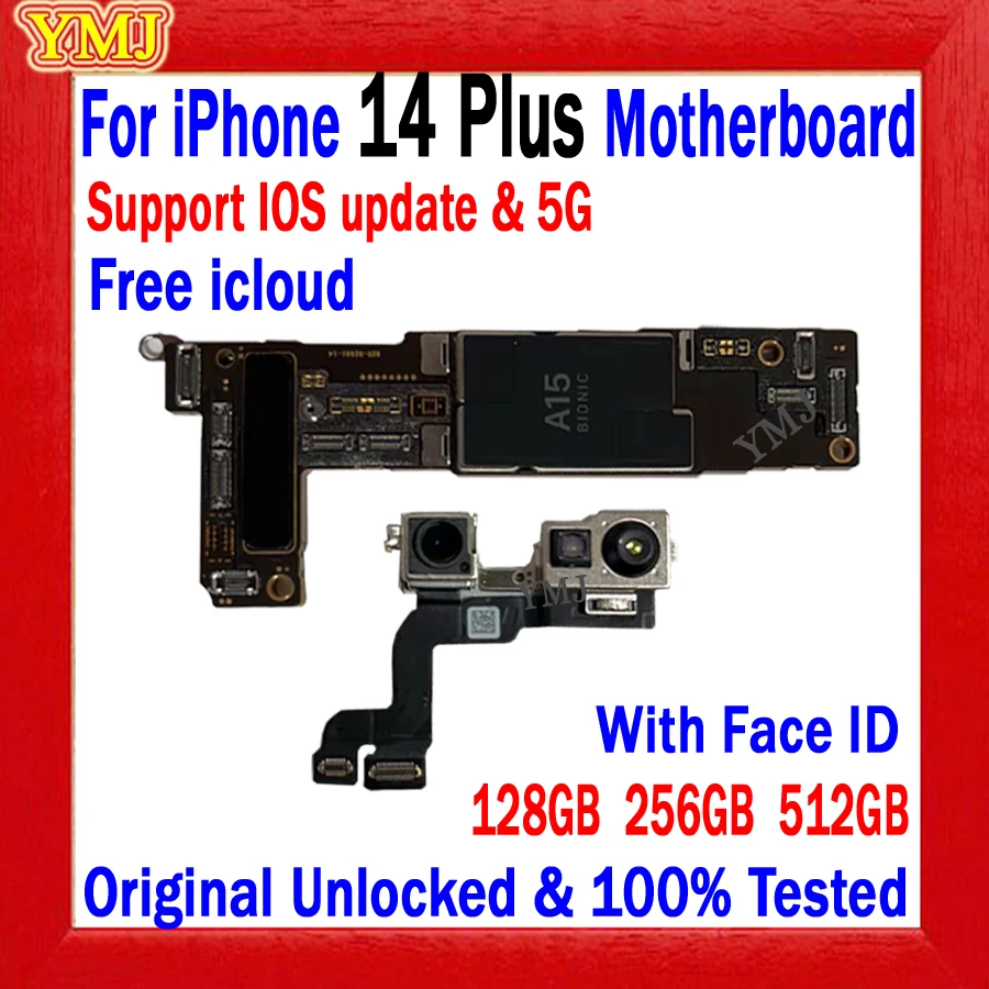 Original Unlock Free icloud Plate For iPhone 14 Plus Motherboard 128GB 256GB Tested logic board Support IOS update Mainboard
Original Unlock Free icloud Plate For iPhone 14 Plus Motherboard 128GB 256GB Tested logic board Support IOS update Mainboard
