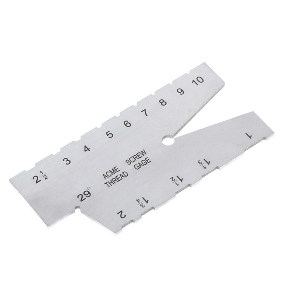 29 Degree ACME Screw Thread Gauge Stainless Steel Welding Ruler Gage Tool Ruler Angle Measurement Kit Combination Set
29 Degree ACME Screw Thread Gauge Stainless Steel Welding Ruler Gage Tool Ruler Angle Measurement Kit Combination Set