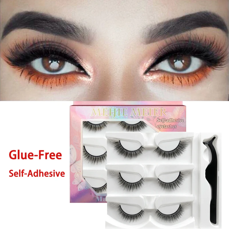 3 Pairs Glue Free Eyelashes 3D False Lashes With Tweezers Reusable Self Adhesive Eyelashes Natural Eyelash Soft Handmade Makeup
3 Pairs Glue Free Eyelashes 3D False Lashes With Tweezers Reusable Self Adhesive Eyelashes Natural Eyelash Soft Handmade Makeup