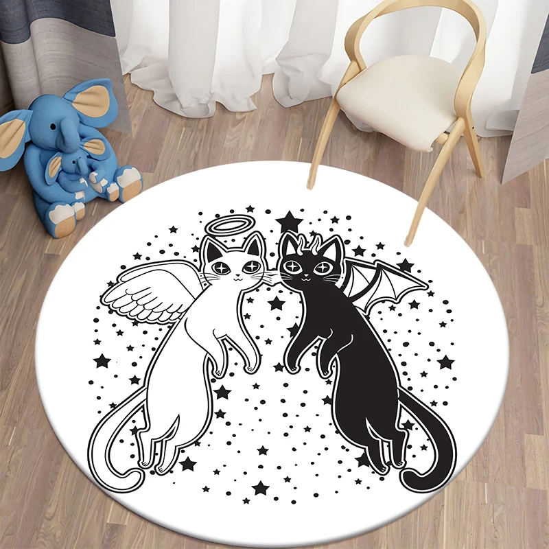 Black Cat Round Carpet for Living Room Rugs Children Carpet Bedroom Bath Mat for Children Home Decoration Anti-slip Doormat
Black Cat Round Carpet for Living Room Rugs Children Carpet Bedroom Bath Mat for Children Home Decoration Anti-slip Doormat